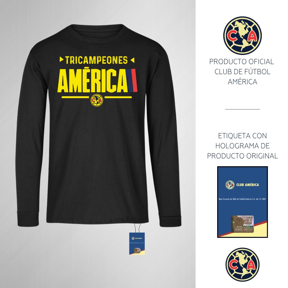 Playera M Larga Niños América Tricampeón