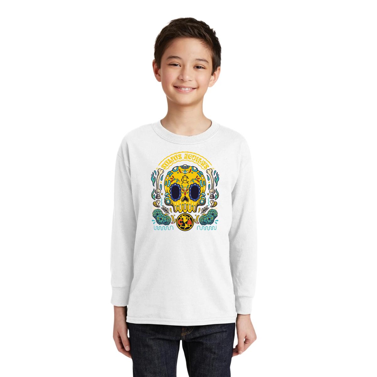 Playera M Larga Niños América Día de Muertos