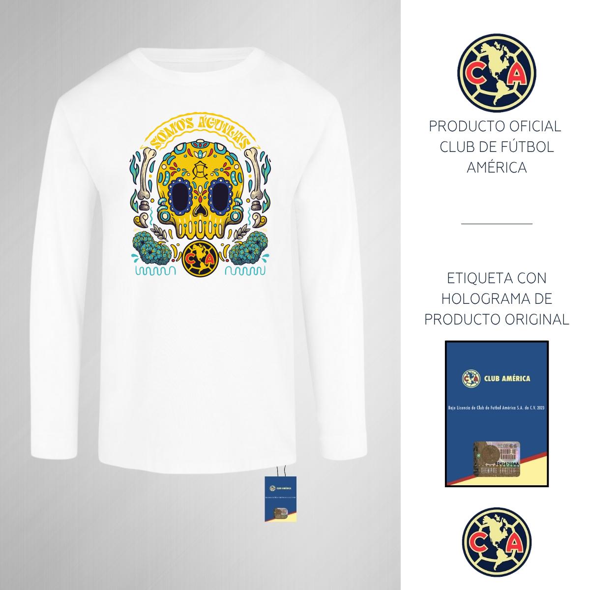 Playera M Larga Niños América Día de Muertos