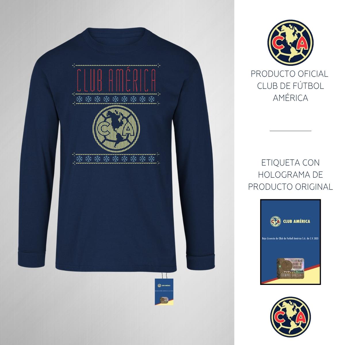 Playera M Larga Niños América Navideña