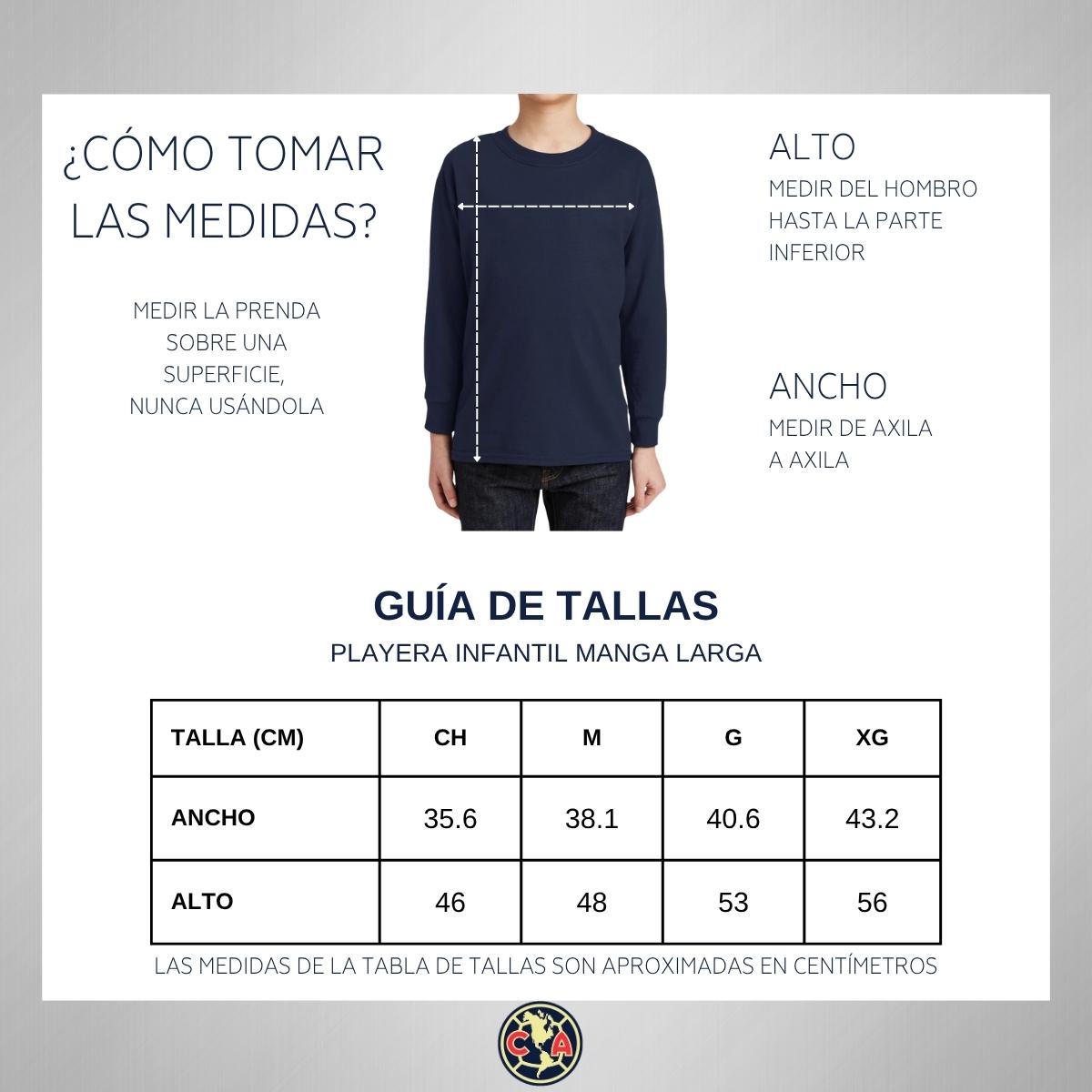 Playera M Larga Niños América Navideña