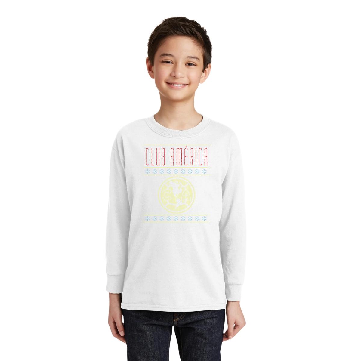 Playera M Larga Niños América Navideña