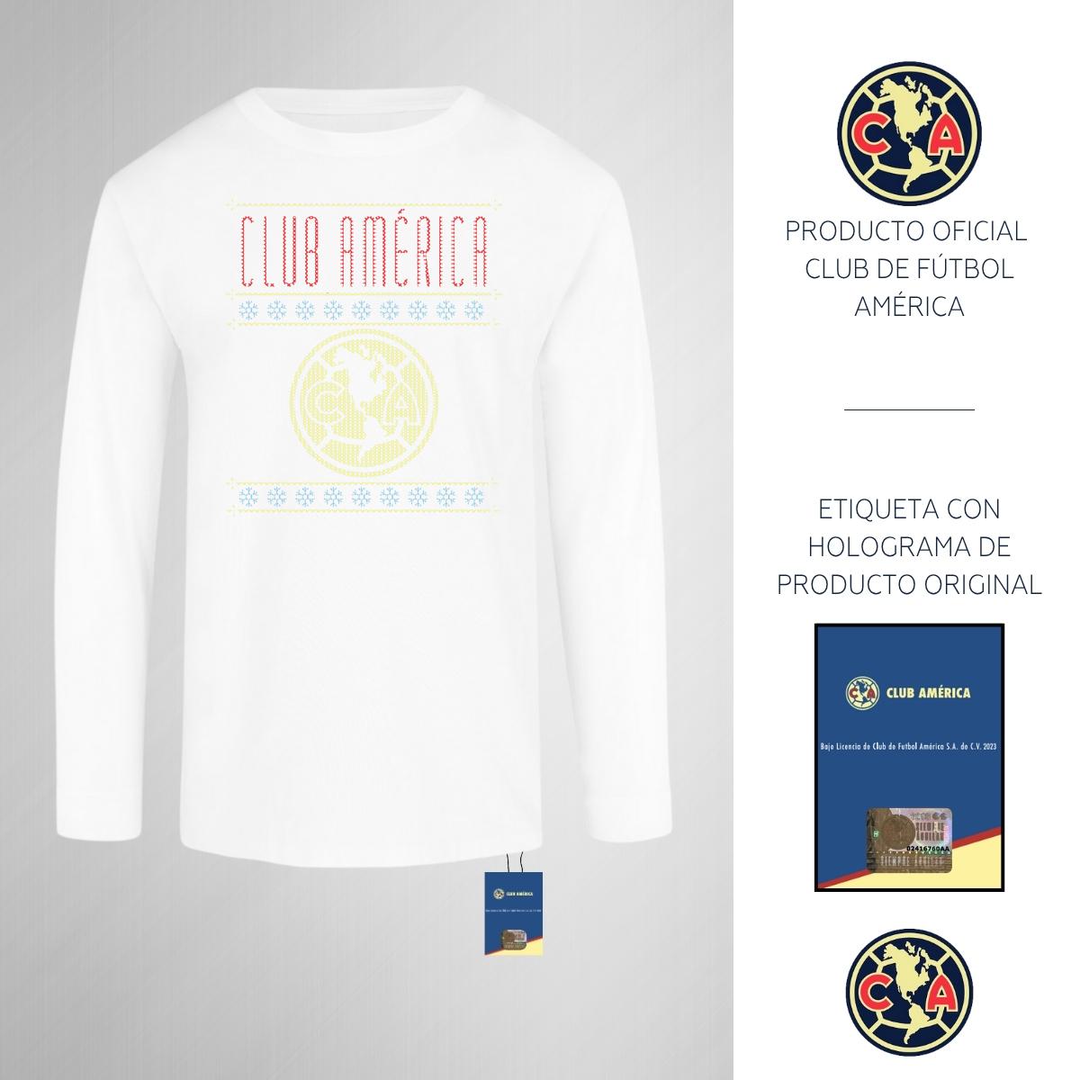 Playera M Larga Niños América Navideña