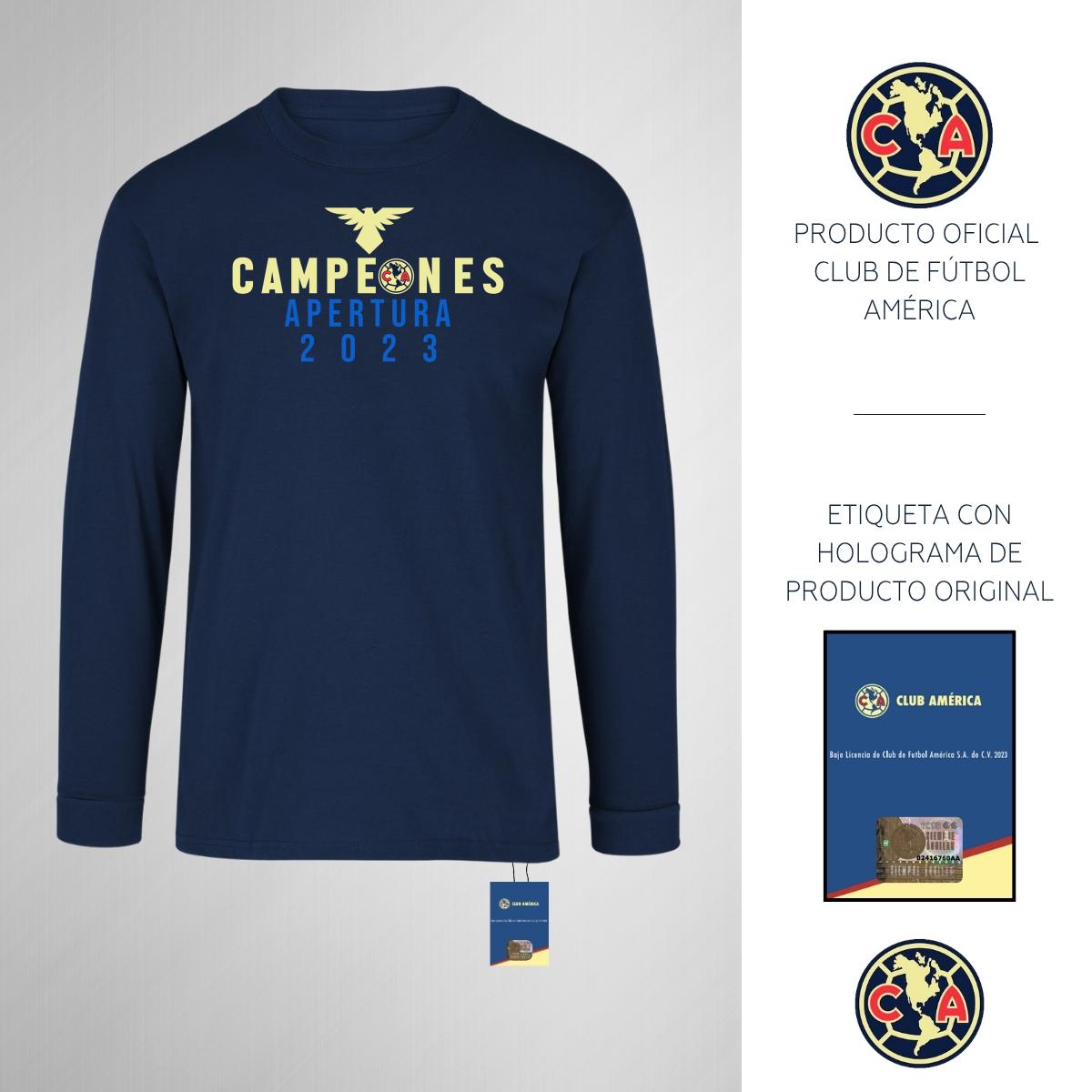Playera M Larga Niños América Campeones AP 2023