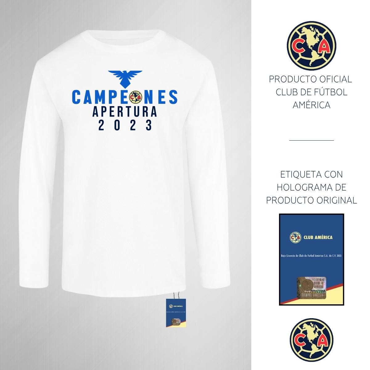 Playera M Larga Niños América Campeones AP 2023