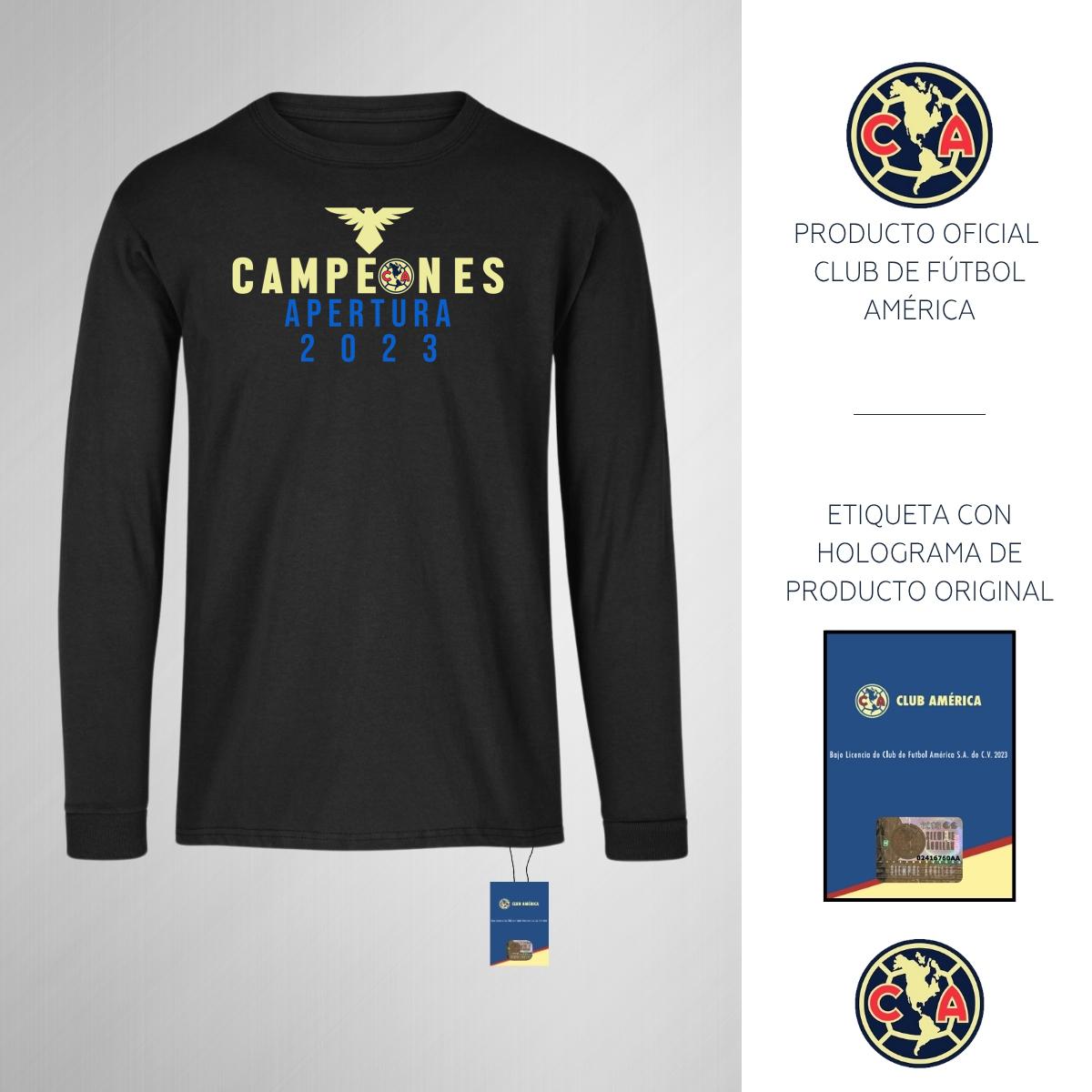 Playera M Larga Niños América Campeones AP 2023