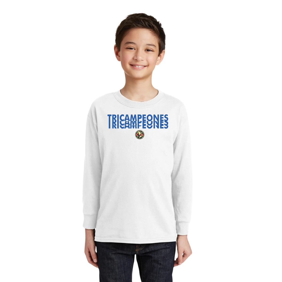 Playera M Larga Niños América Tricampeones