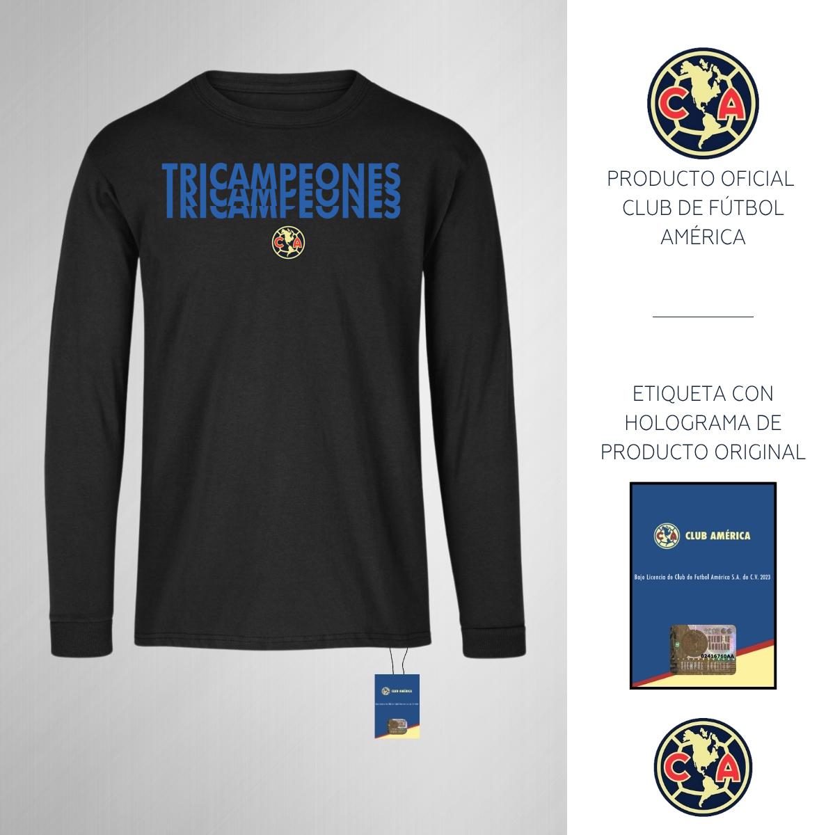 Playera M Larga Niños América Tricampeones
