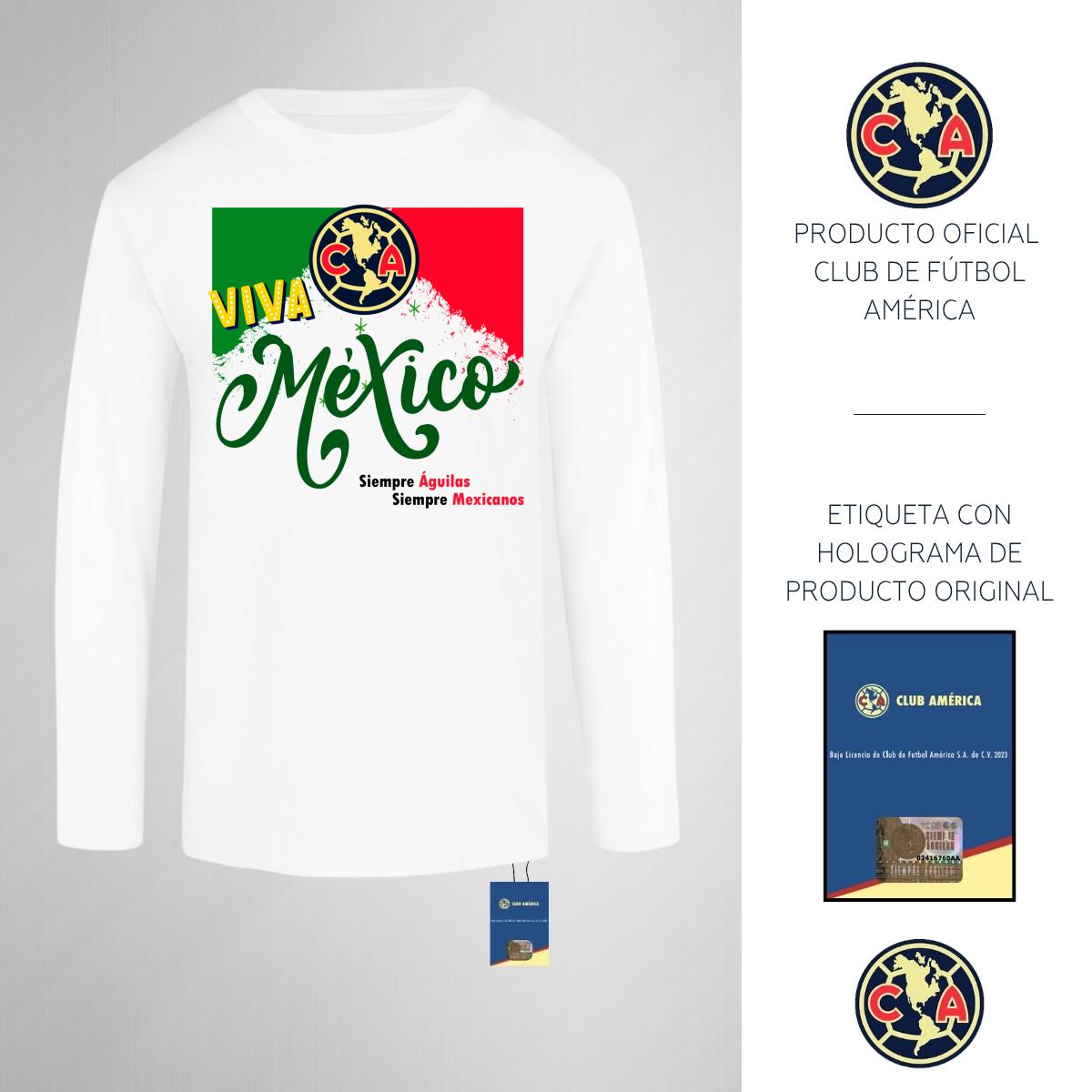 Playera M Larga Niños América Viva México