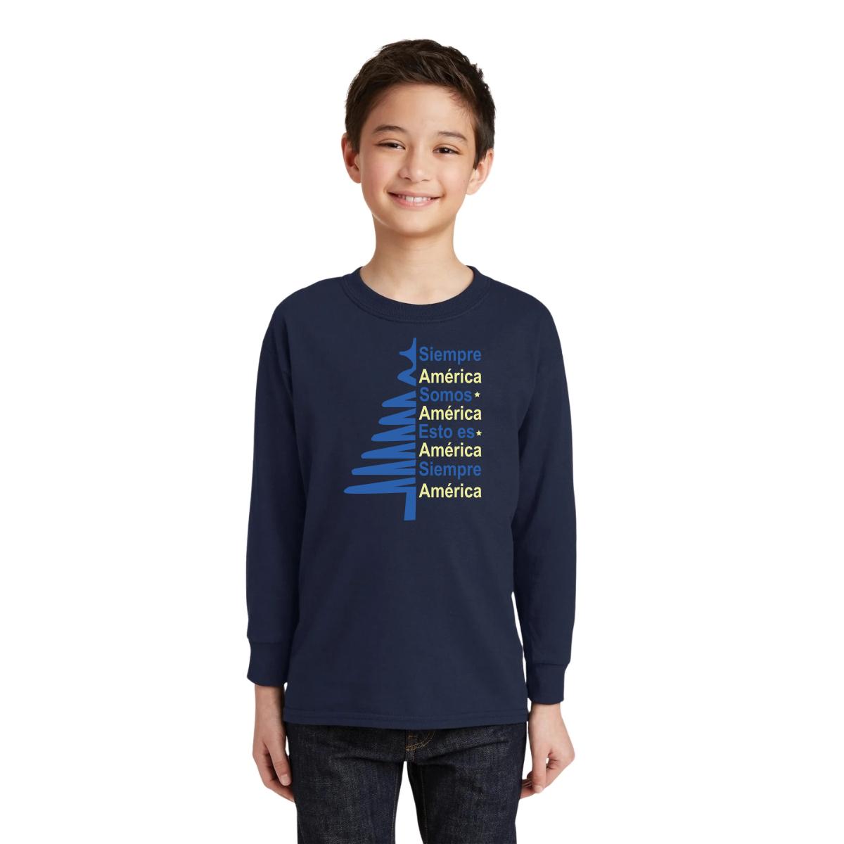 Playera M Larga Niños América Pino