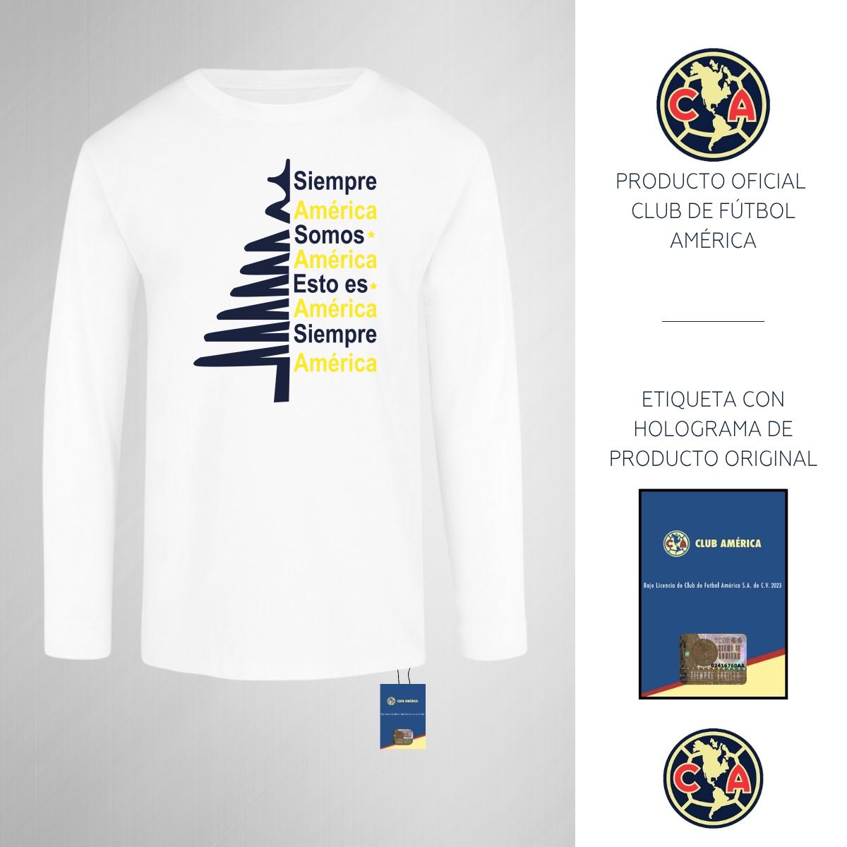 Playera M Larga Niños América Pino