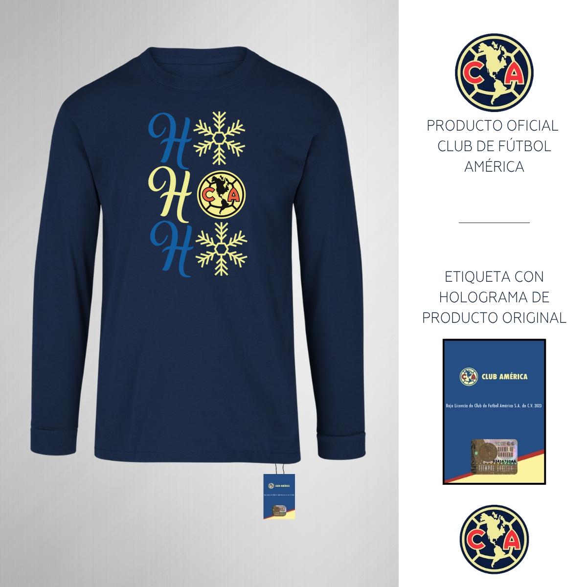 Playera M Larga Niños América Ho Ho Ho