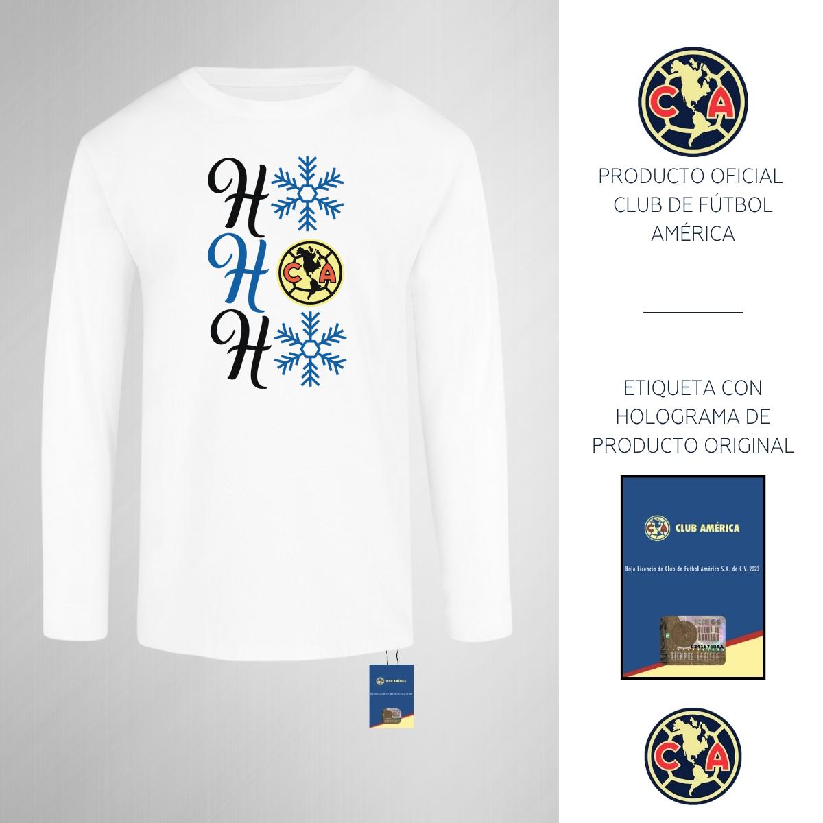 Playera M Larga Niños América Ho Ho Ho