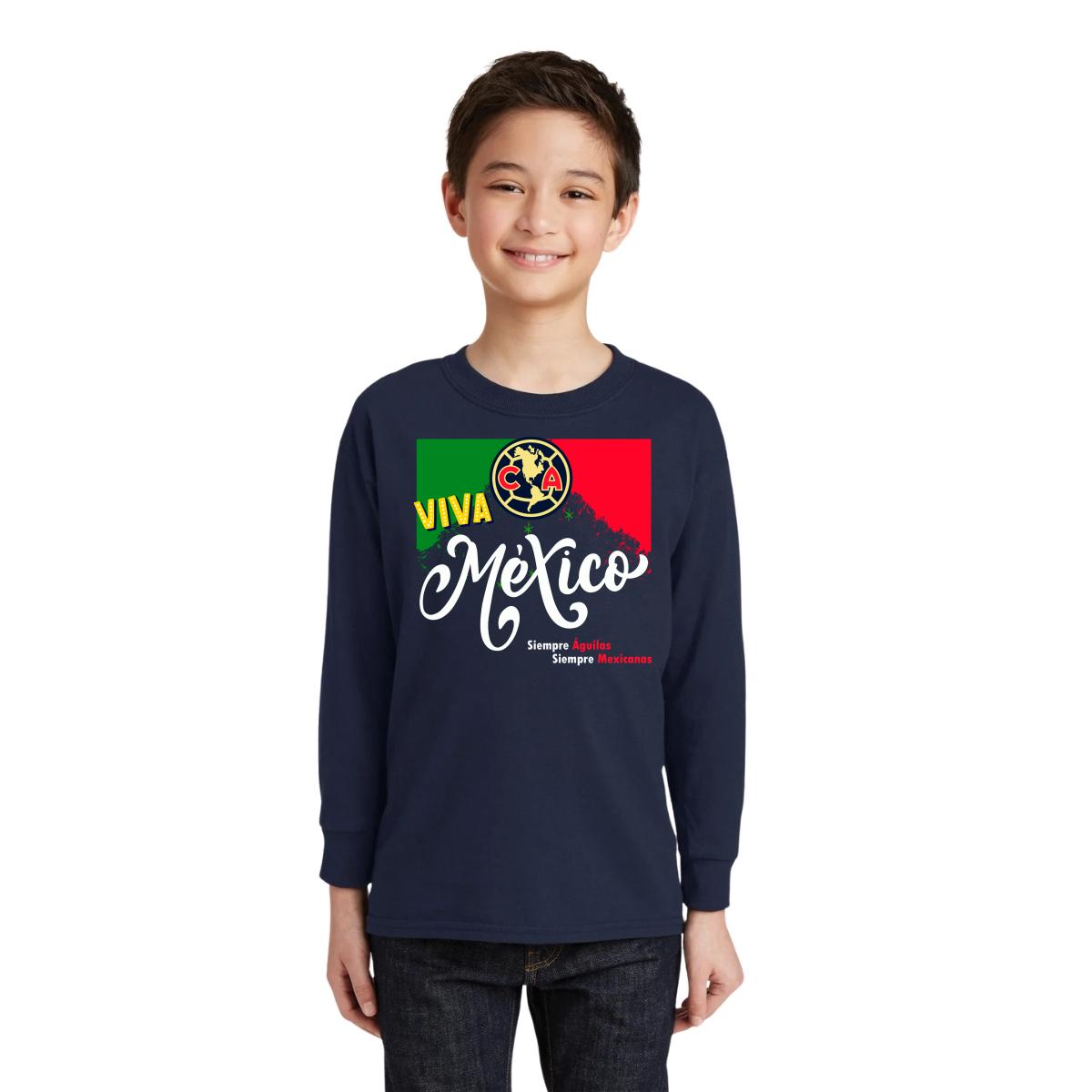 Playera M Larga Niños América Viva México 2
