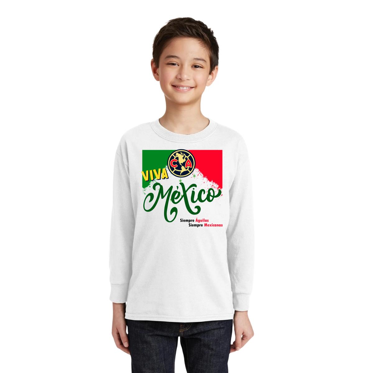 Playera M Larga Niños América Viva México 2