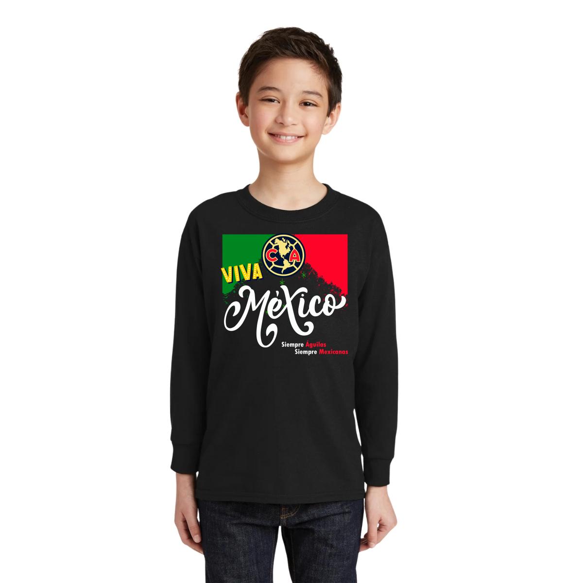 Playera M Larga Niños América Viva México 2