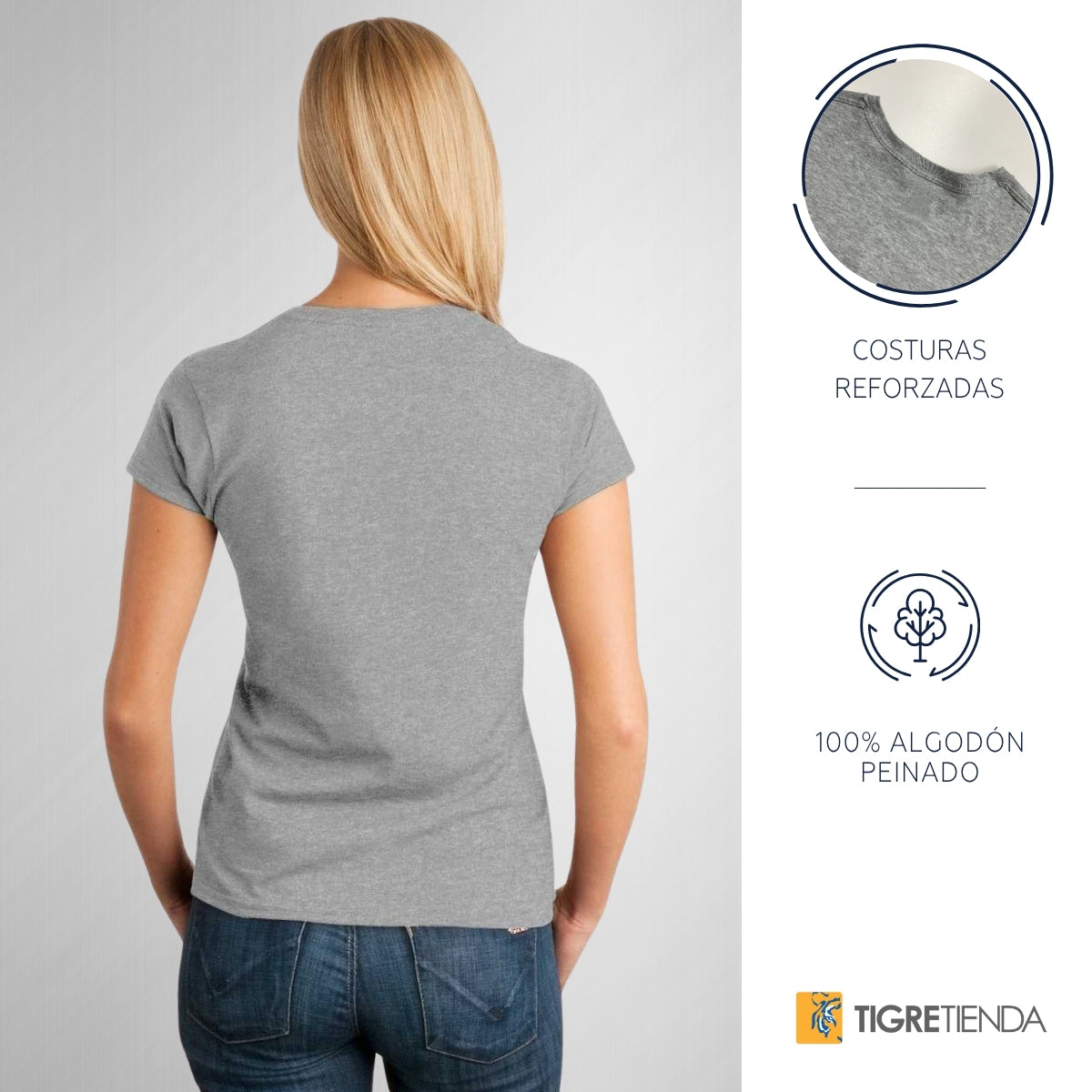 Playera Mujer Tigres UANL Calavera