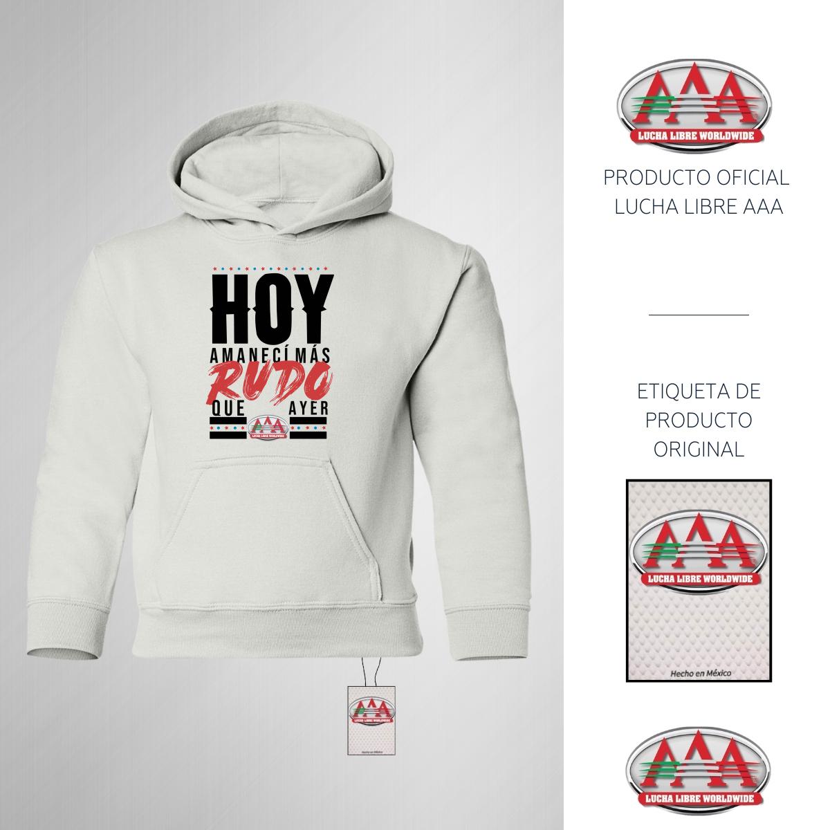 Sudadera Niños Hoodie Lucha Libre AAA Amanecí Más Rudo