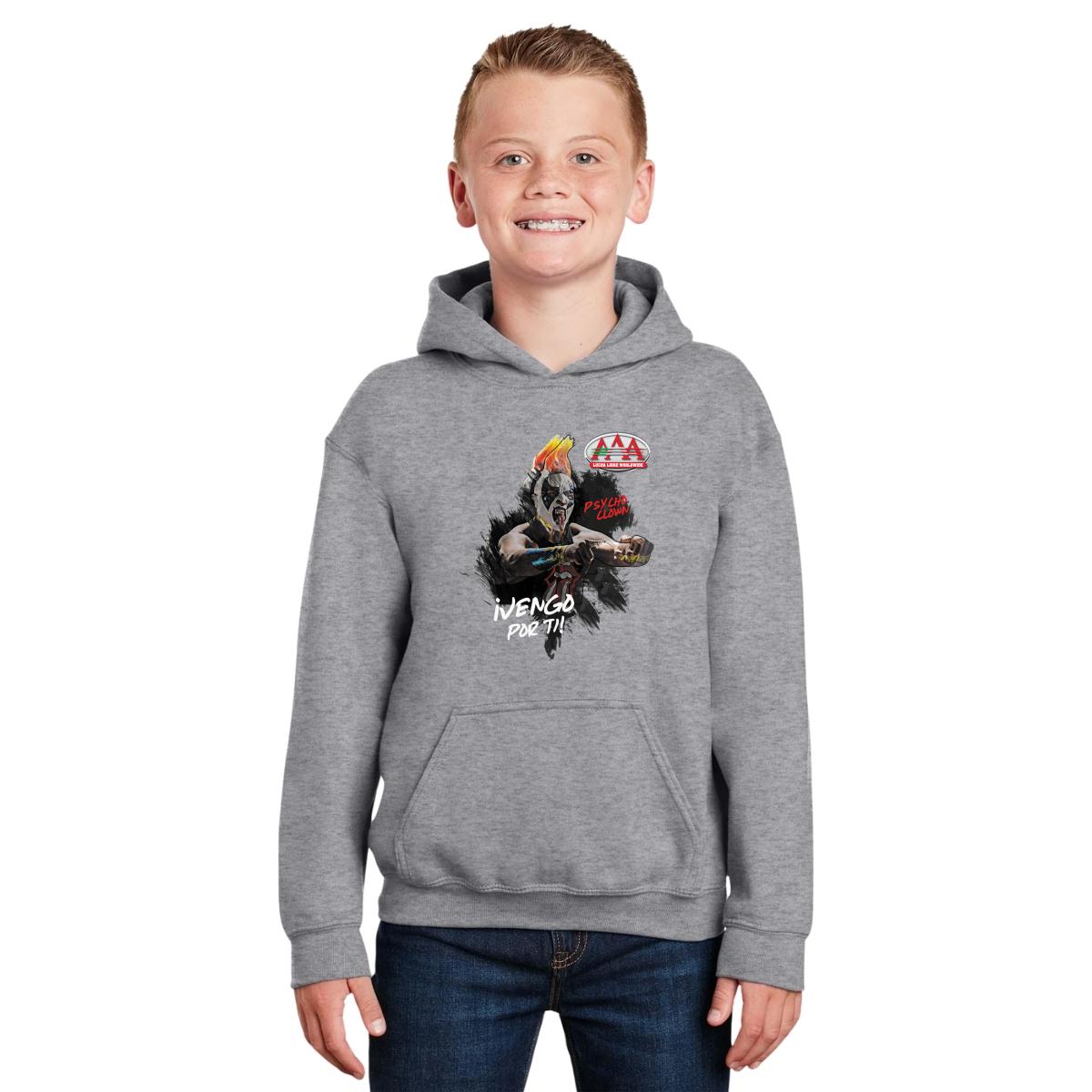 Sudadera Niños Hoodie Lucha Libre AAA Psycho Clown Vengo por ti