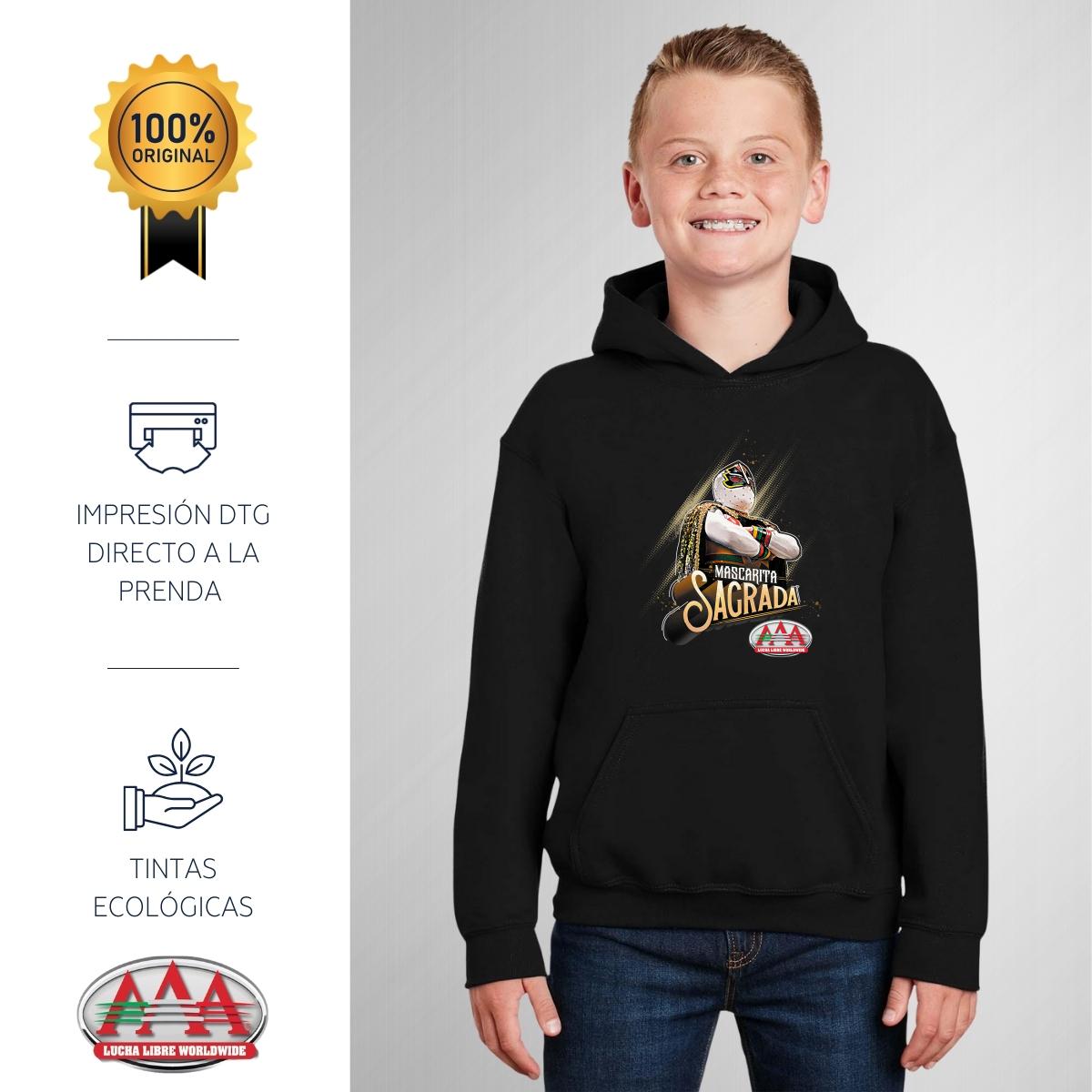 Sudadera Niños Hoodie Lucha Libre AAA Mascarita Sagrada