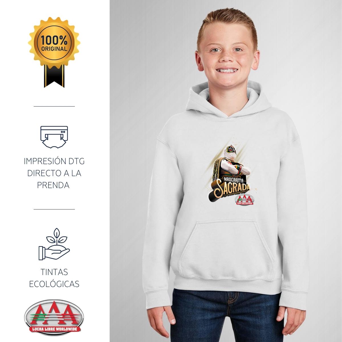 Sudadera Niños Hoodie Lucha Libre AAA Mascarita Sagrada