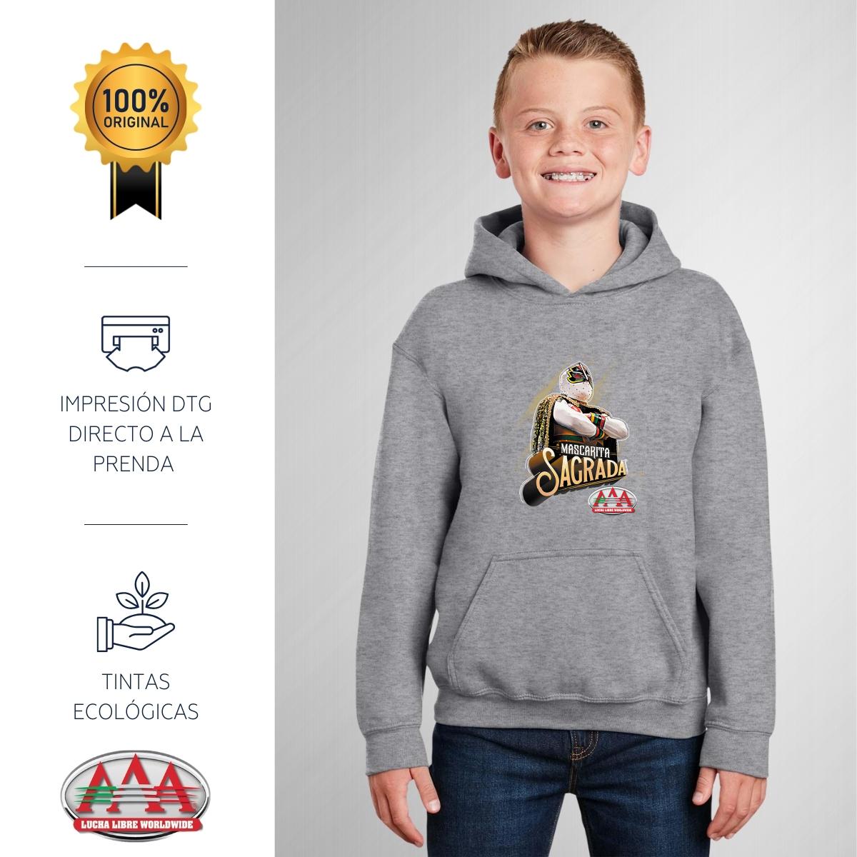 Sudadera Niños Hoodie Lucha Libre AAA Mascarita Sagrada