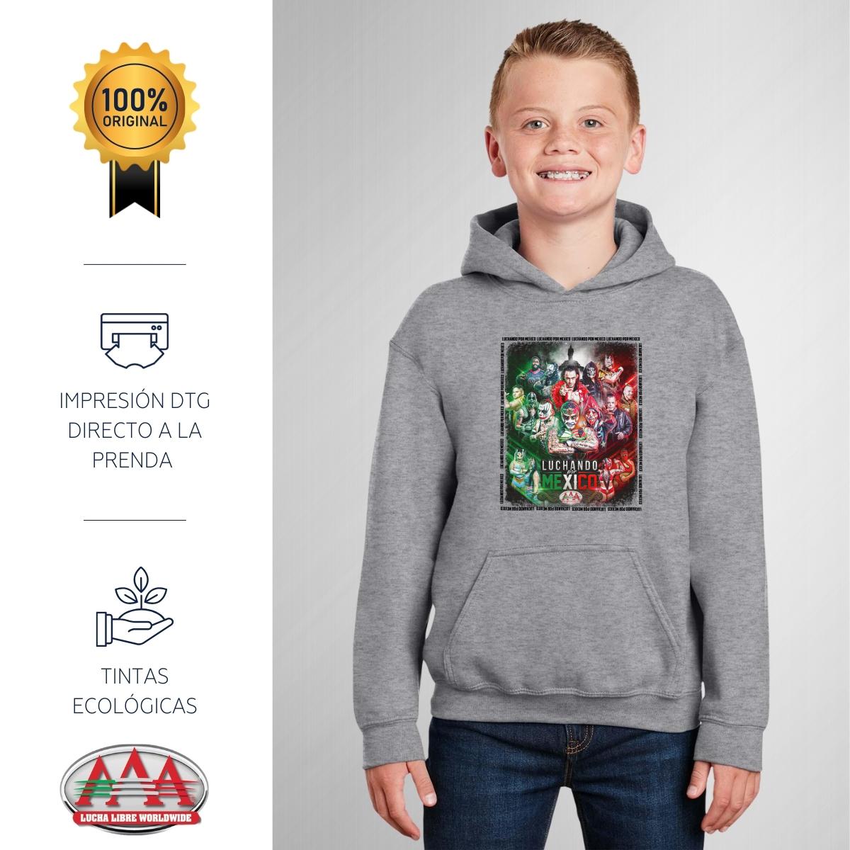 Sudadera Niños Hoodie Lucha Libre AAA Evento Luchando por México