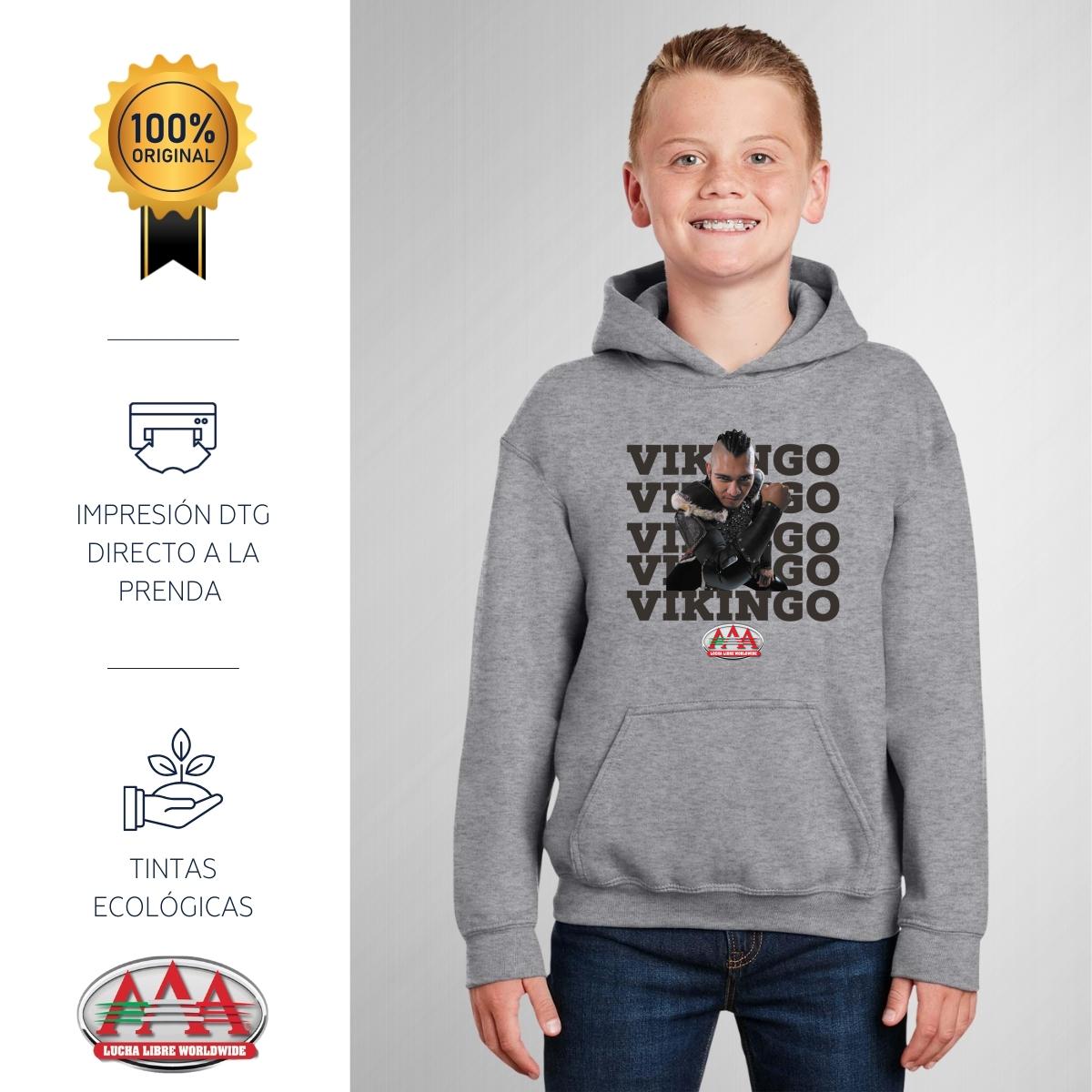 Sudadera Niños Hoodie Lucha Libre AAA Hijo del Vikingo