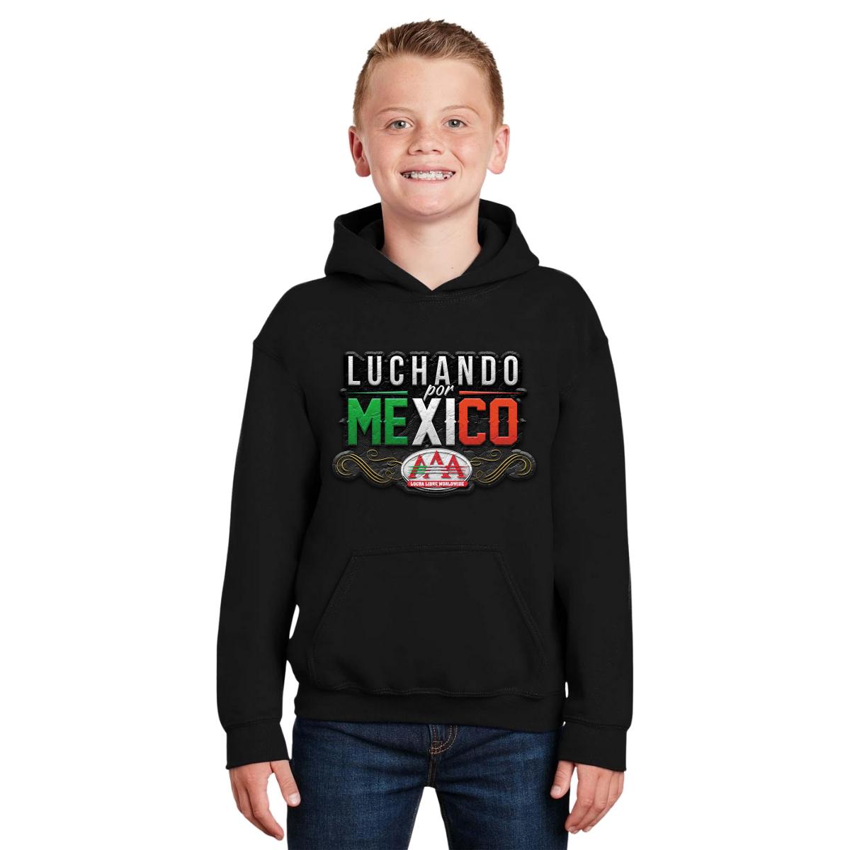 Sudadera Niños Hoodie Lucha Libre AAA Luchando por México