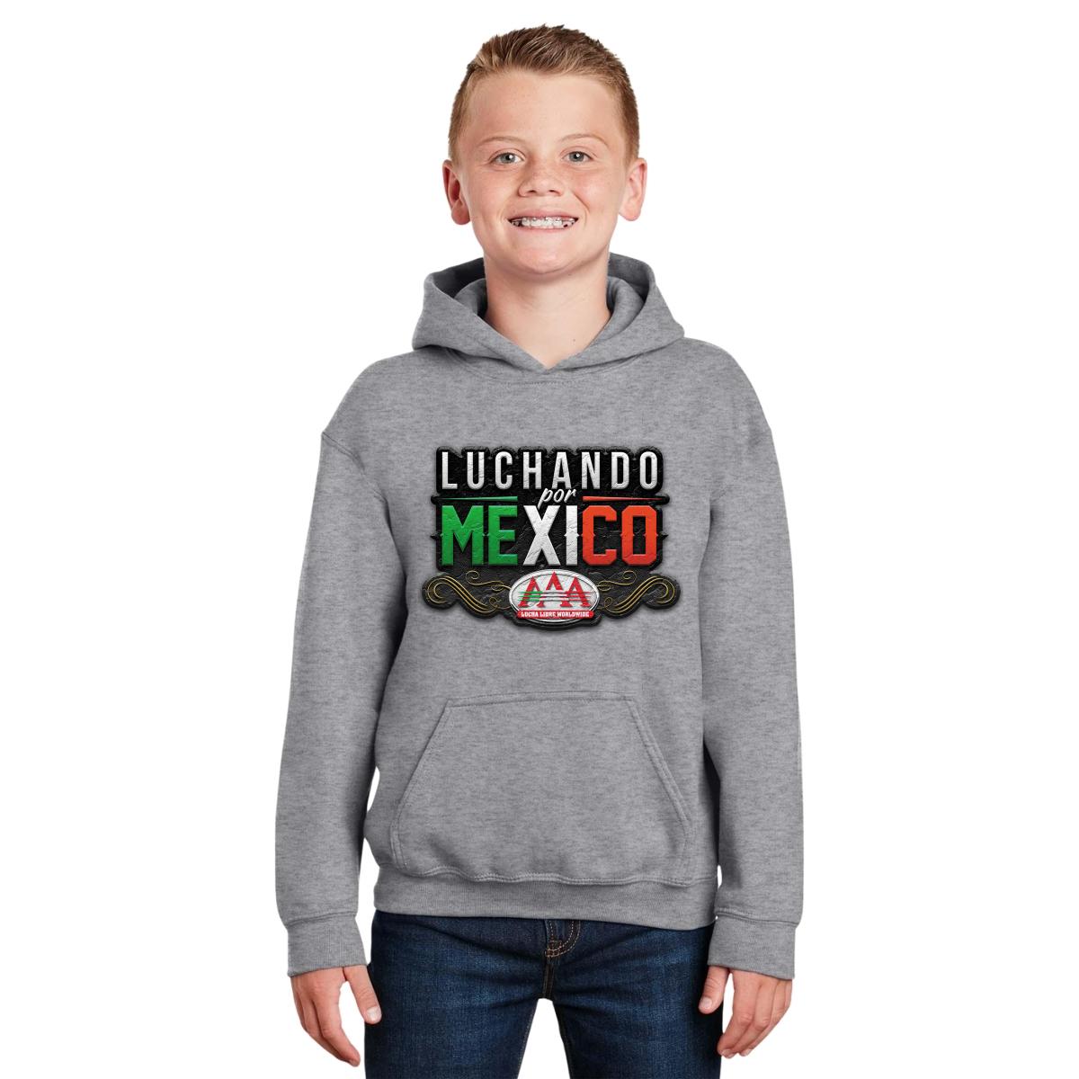 Sudadera Niños Hoodie Lucha Libre AAA Luchando por México