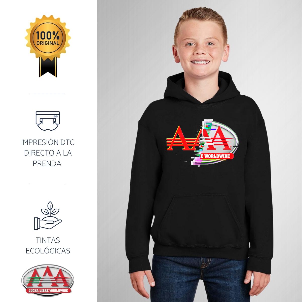 Sudadera Niños Hoodie Lucha Libre AAA Glitch