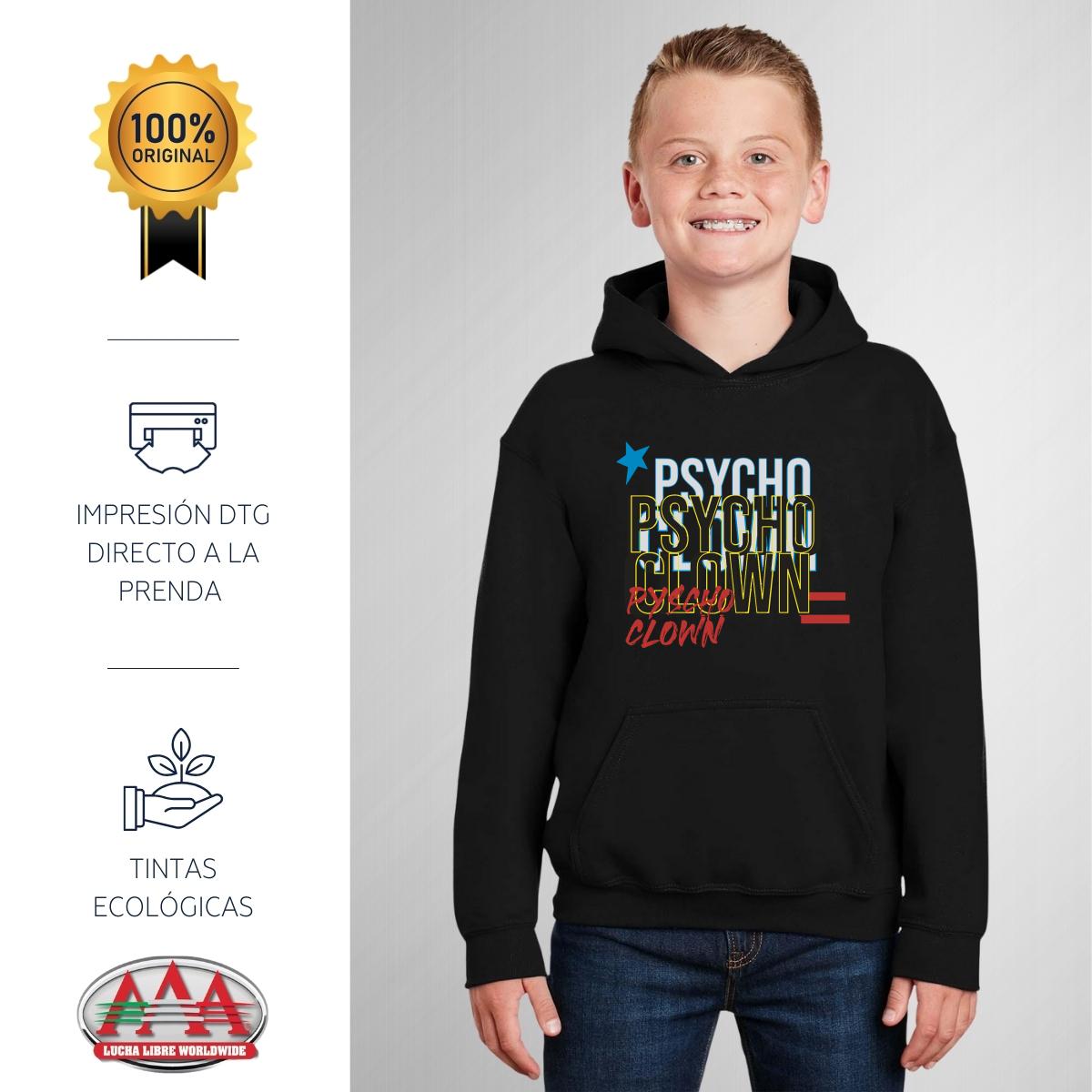 Sudadera Niños Hoodie Lucha Libre AAA Psycho Clown 3