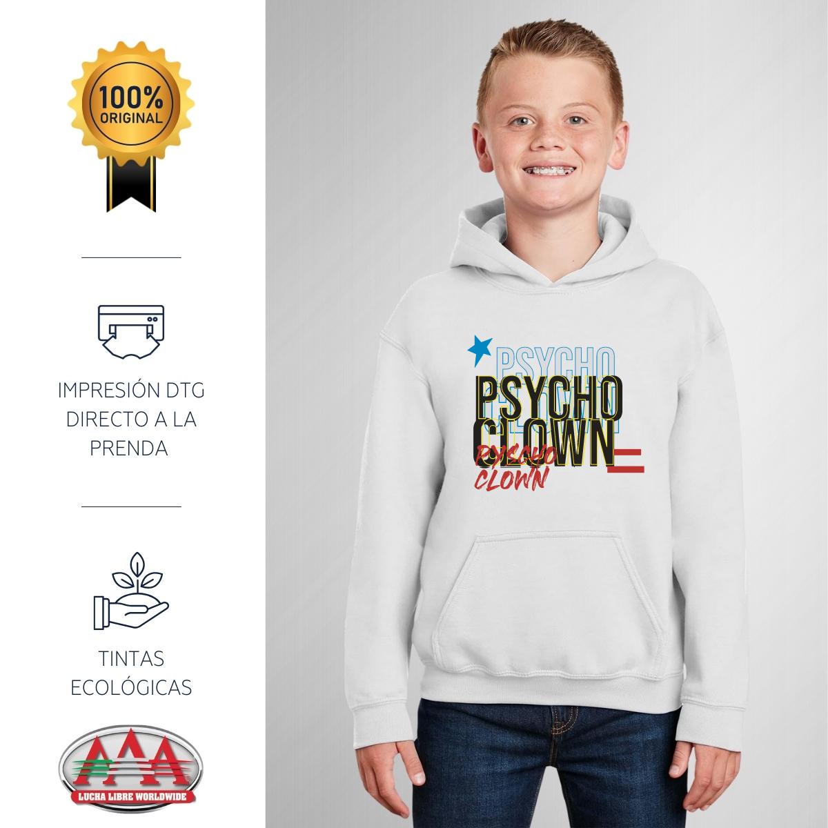 Sudadera Niños Hoodie Lucha Libre AAA Psycho Clown 3