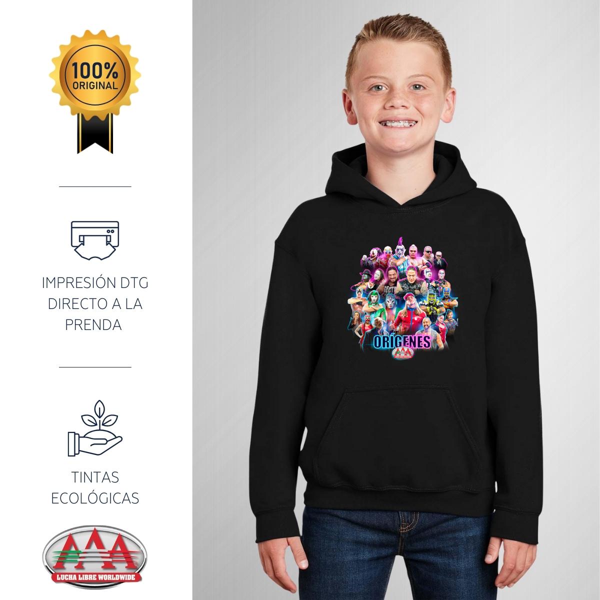 Sudadera Niños Hoodie Lucha Libre AAA Orígenes CDMX