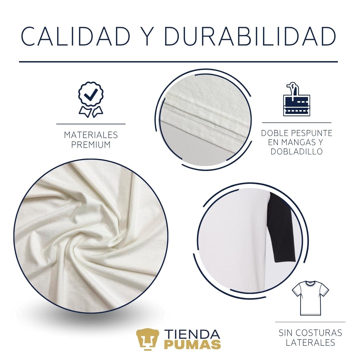 Playera Raglán Manga 3/4 Hombre Pumas UNAM Calaveritas