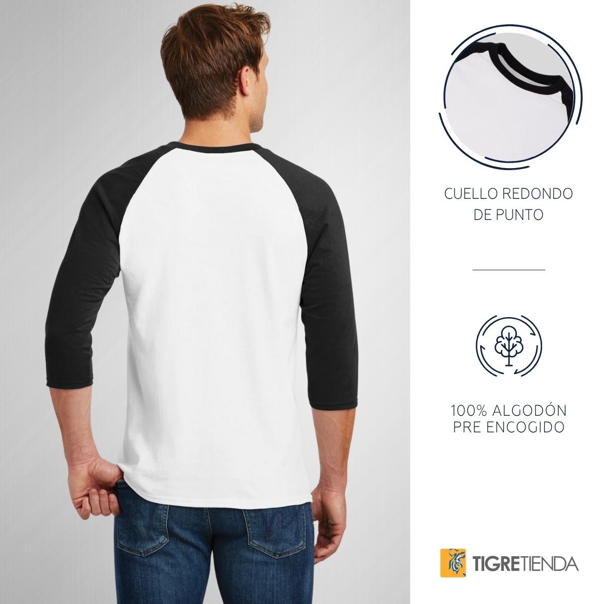 Playera Raglán Manga 3/4 Hombre Tigres UANL Medio balón