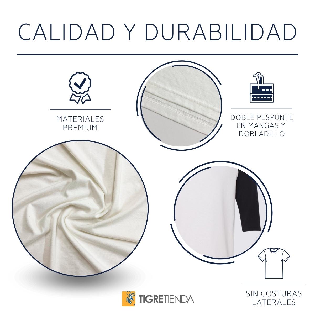 Playera Raglán Manga 3/4 Hombre Tigres UANL Papel picado