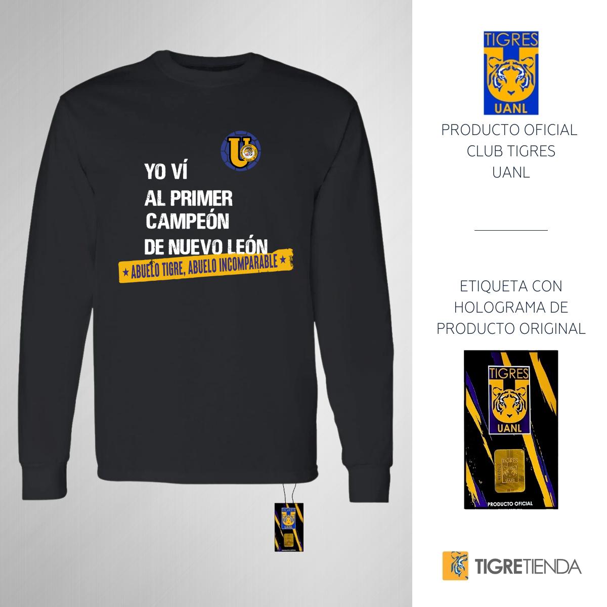 Playera Hombre Tigres UANL Manga Larga Abuelo Tigre