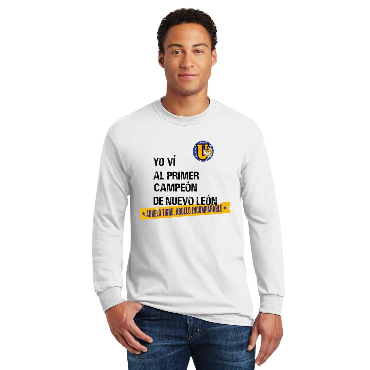 Playera Hombre Tigres UANL Manga Larga Abuelo Tigre