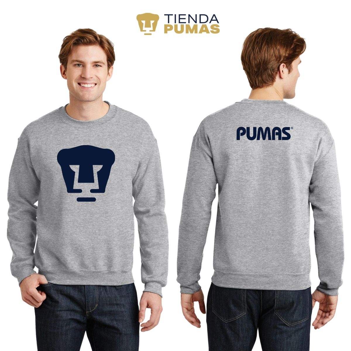 Sudadera Unisex Pumas Logo Azul