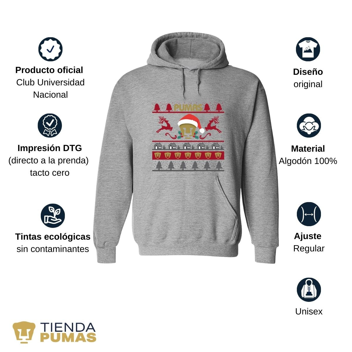 Sudadera Pumas UNAM Navidad