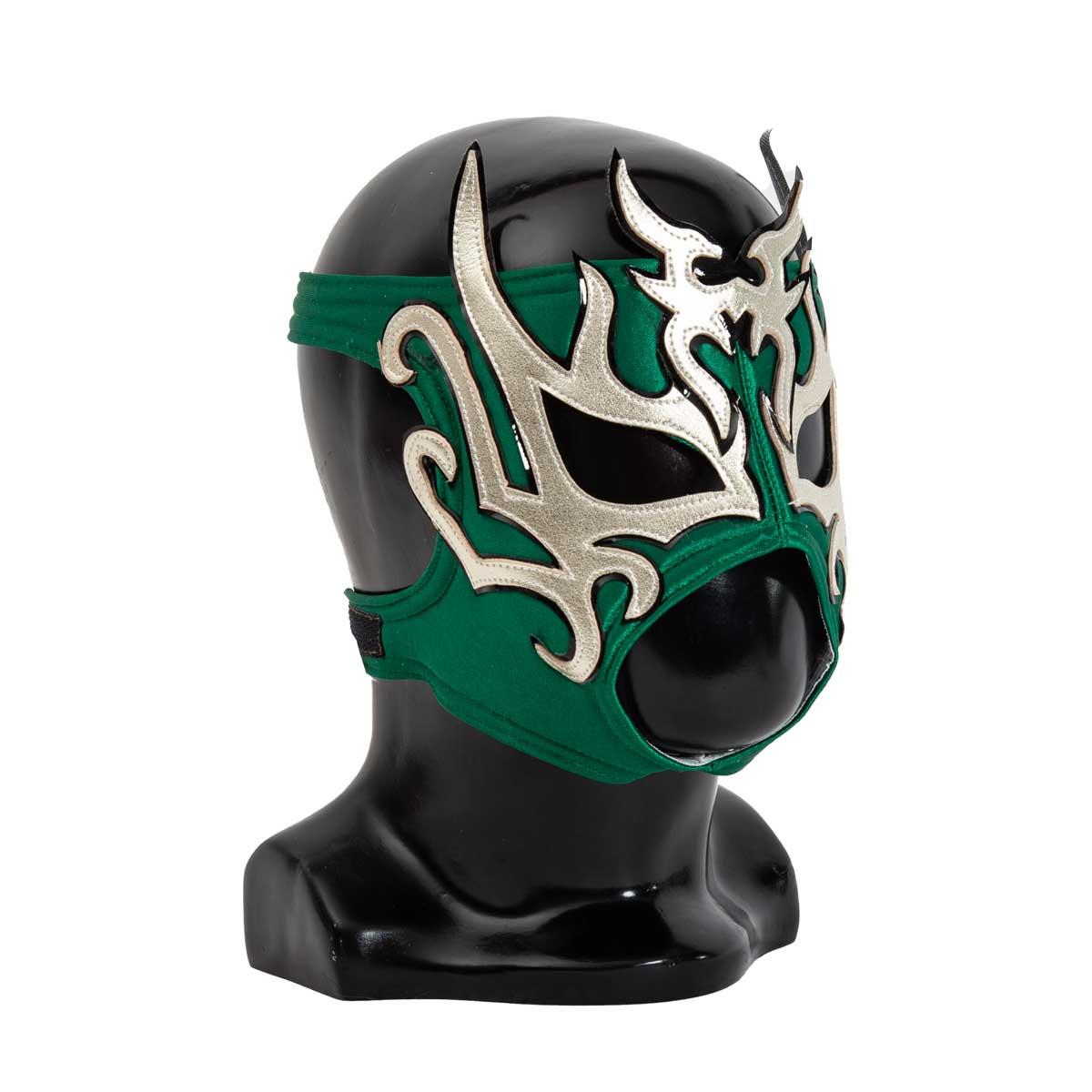 Máscara Lucha Libre AAA La Hiedra Verde-Plata-Oro AAA120