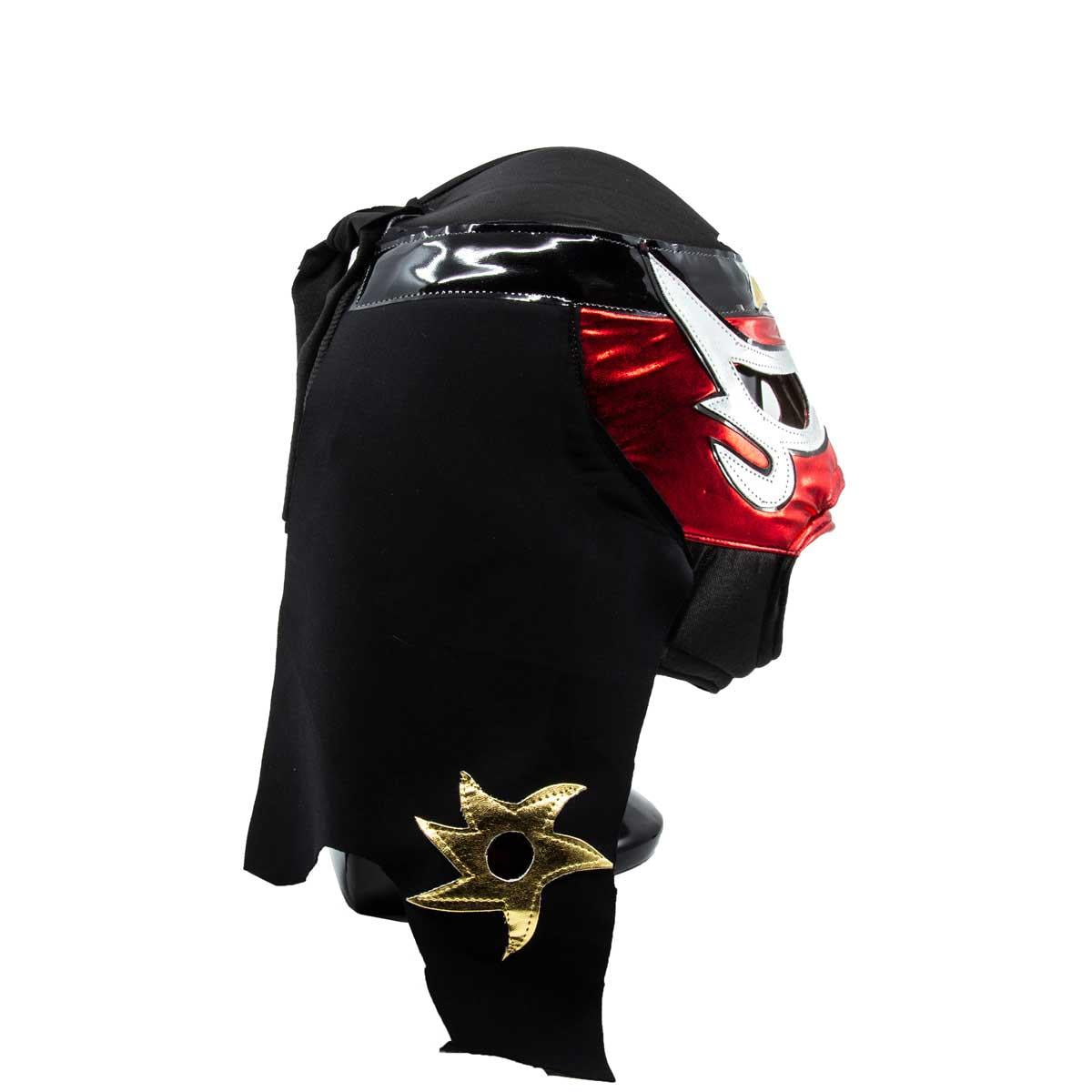 Máscara Lucha Libre AAA Pentagón Rojo-Negra-Oro MAS-A-002