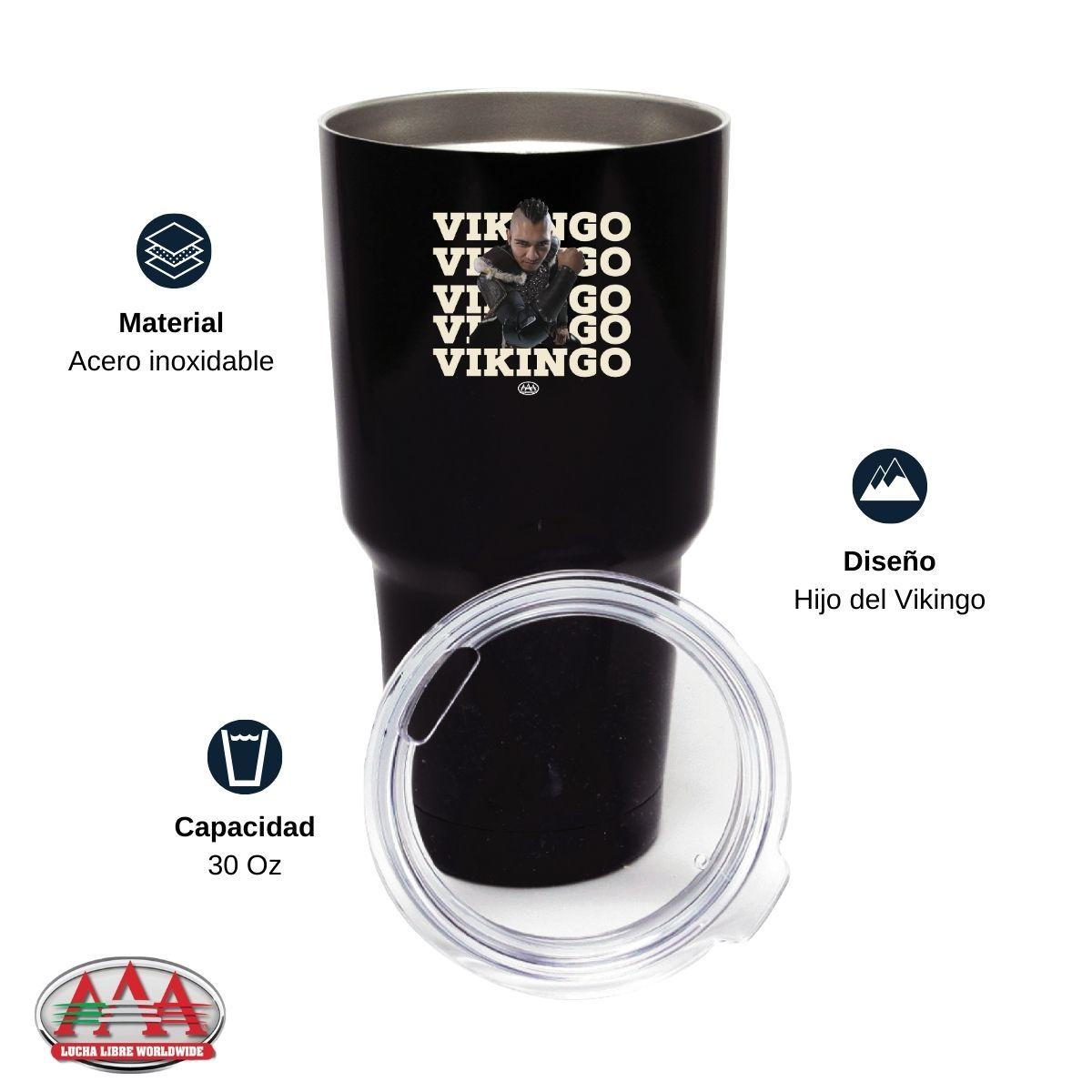 Termo Lucha Libre AAA Vaso Térmico 30 Oz Hijo Del Vikingo