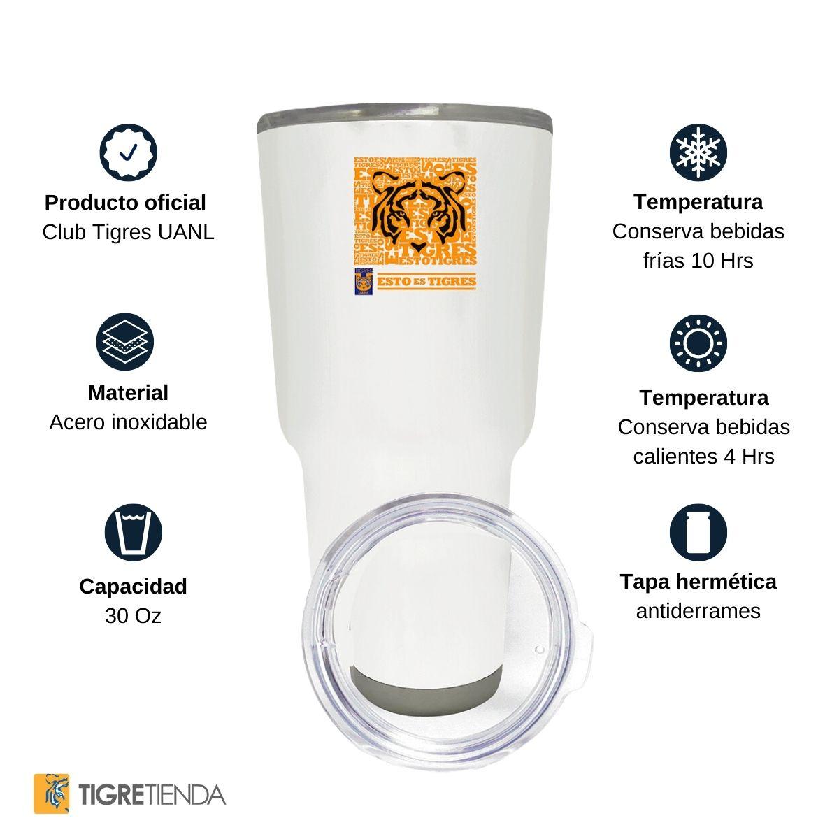 Termo Vaso Térmico Tigres UANL 30 Oz Esto Es Tigres OD77287