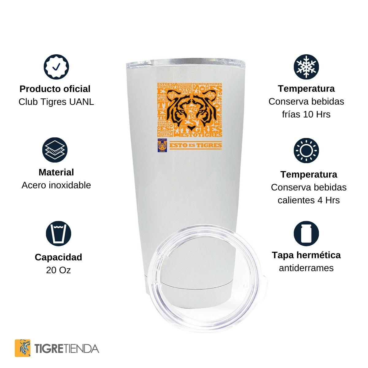 Termo Vaso Térmico Tigres UANL 20 Oz Esto Es Tigres OD77288