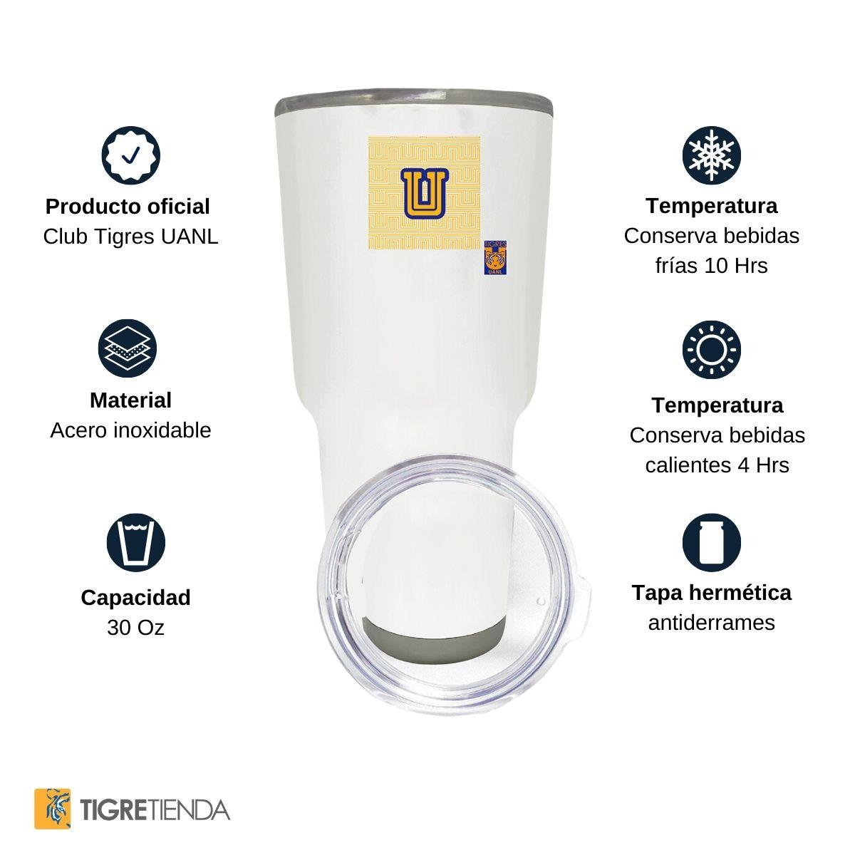 Termo Vaso Térmico Tigres UANL 30 Oz Grecas OD77293