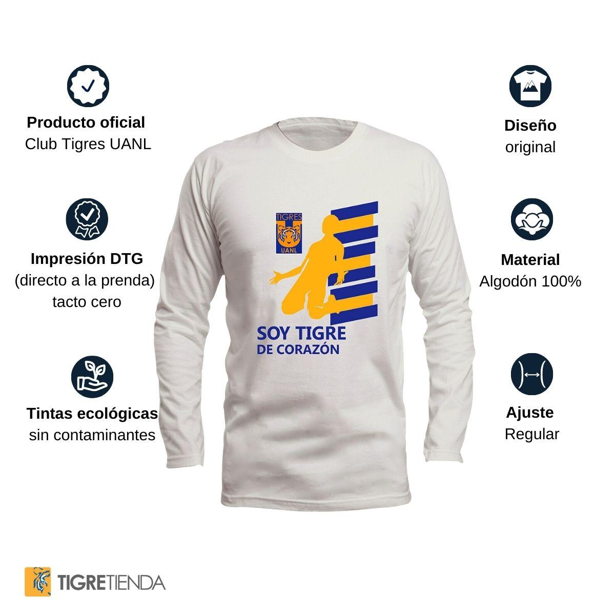 Playera Tigres UANL Hombre Tigres De Corazón OD77297