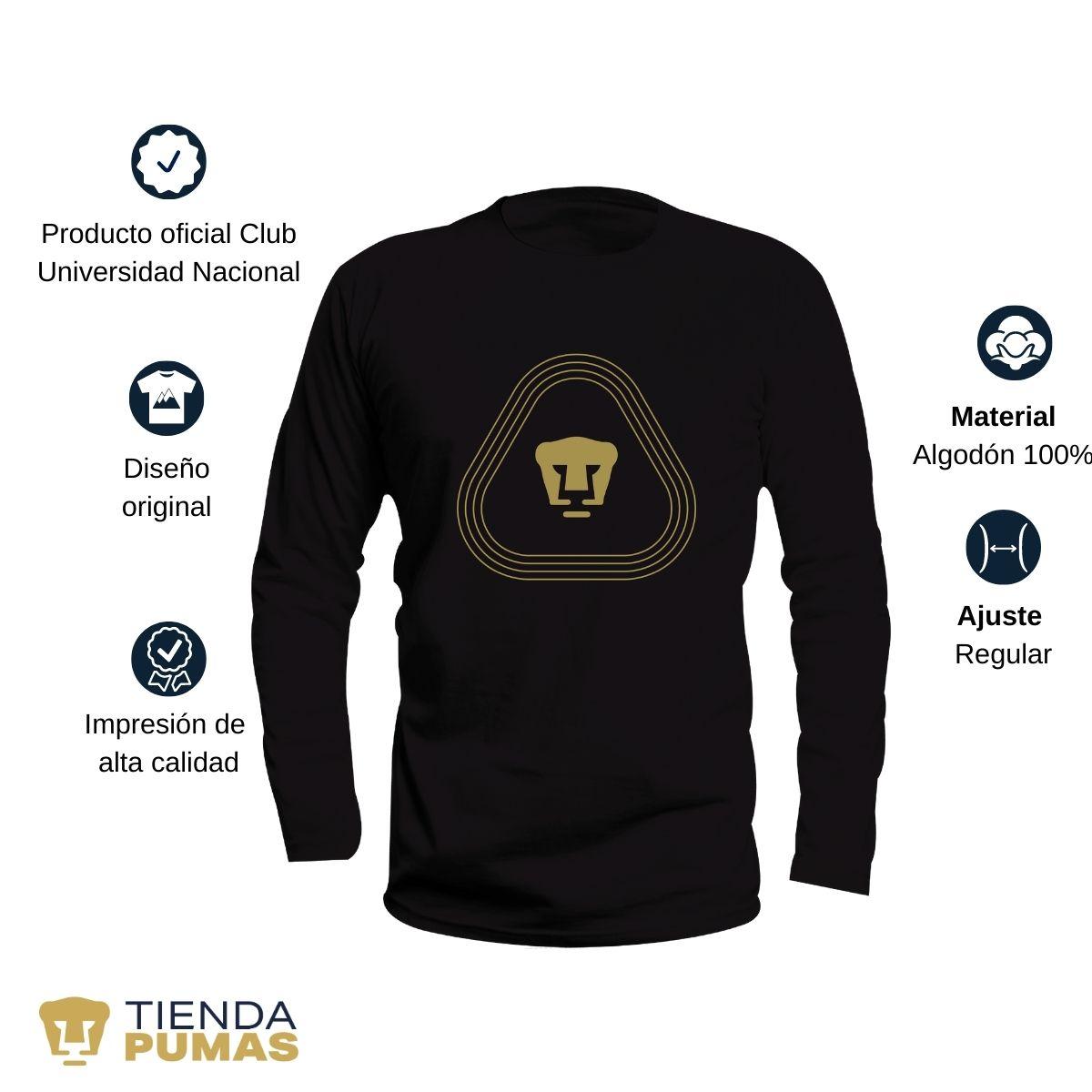 Playera Pumas UNAM Hombre Logo Líneas OD77350